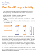 An exercise to help you find your feel good activities