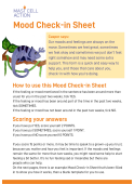 Children's mood check in sheet - printable