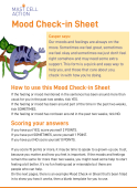Children's mood check in sheet - printable