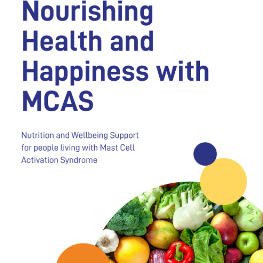 Front Page of Nourishing Health and Happiness Resource featuring fruit and veg