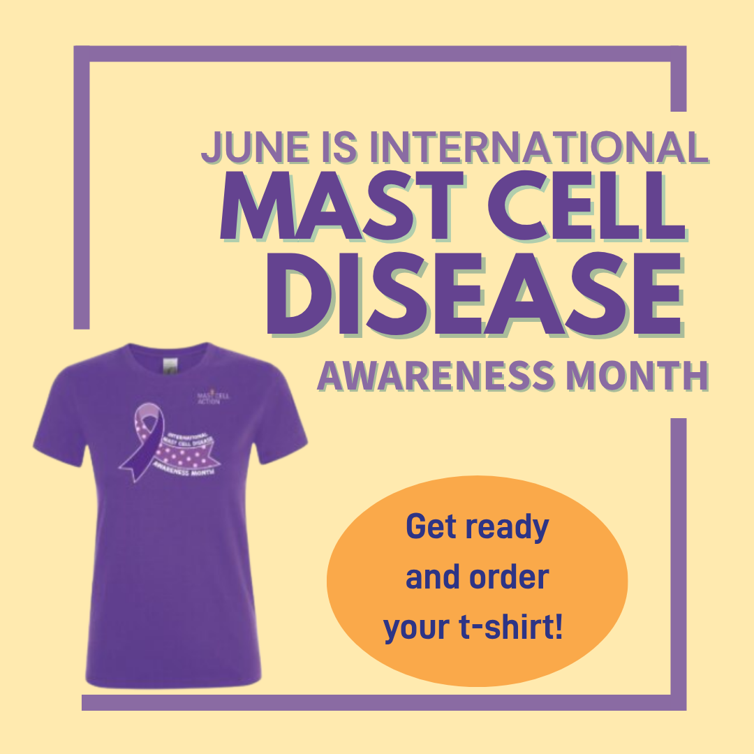 Picture of purple international mast cell disease awareness t-shirt